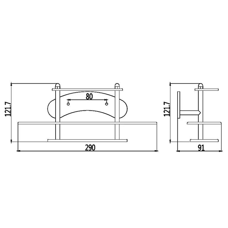 Стакан для зубных щеток Haiba HB101 двойной Хром