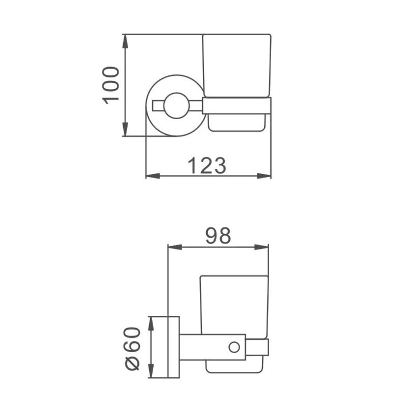 Стакан для ванной комнаты Haiba HB8306, сталь