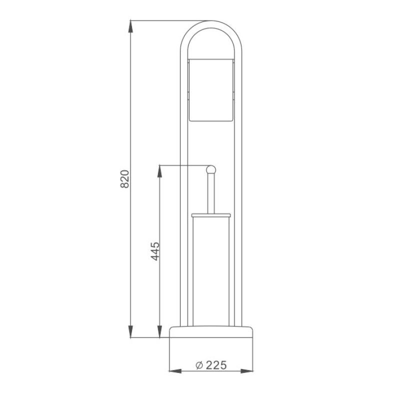 Напольная стойка Haiba HB903, хром
