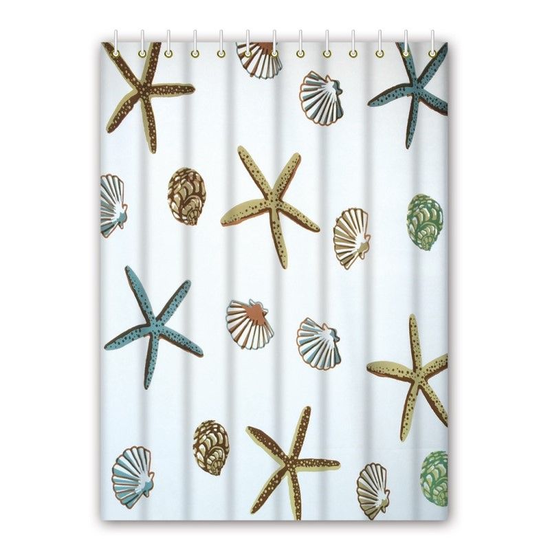 Штора для ванной Haiba HB75061, морские звезды