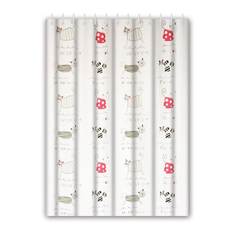 Штора для ванной Haiba HB75062, кошки
