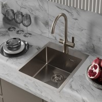 Мойка кухонная Iddis Haze HAZ43S0i77 43 см, без крыла, сатин