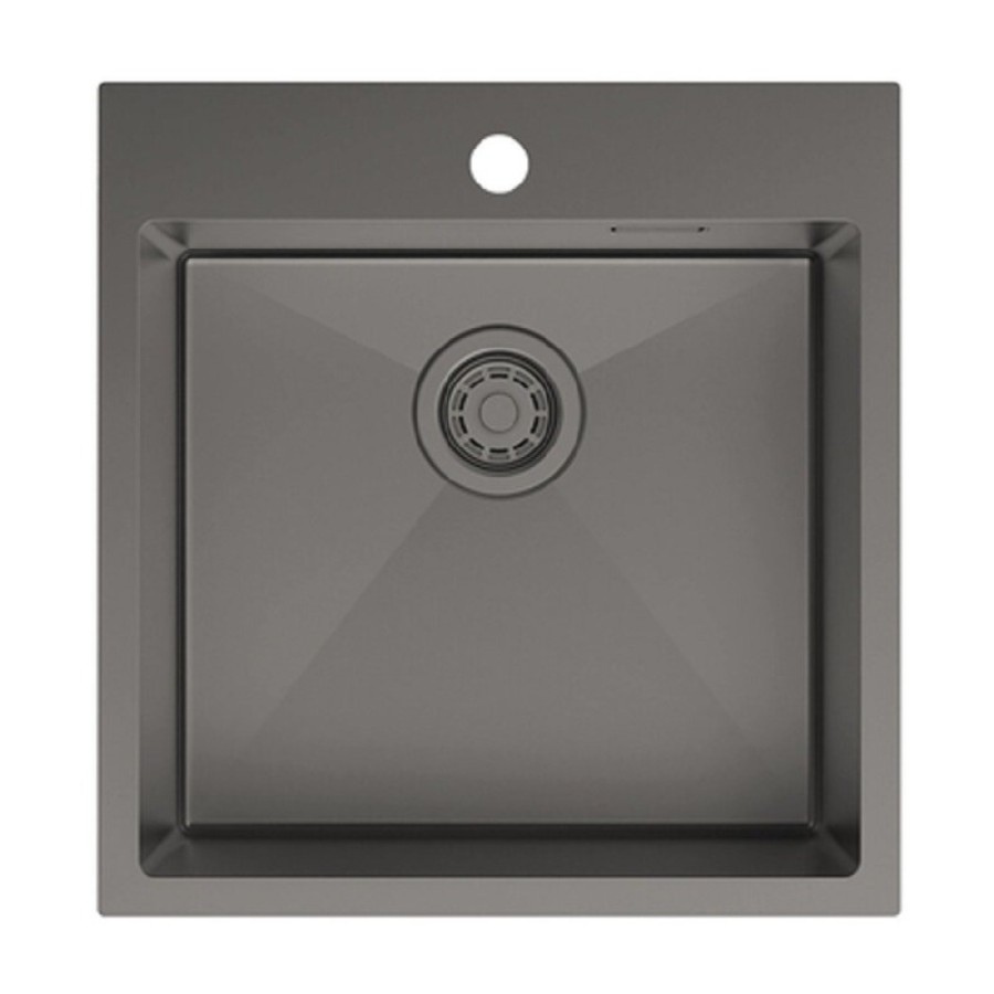 Мойка кухонная Iddis Haze HAZ49GMi77, 49 см, нержавеющая сталь, графит матовый