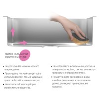 Мойка кухонная Iddis Haze HAZ49S0i77 49 см, без крыла, сатин
