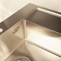 Мойка кухонная Iddis Haze 59 см, чаша слева, сатин, HAZ59SLi77