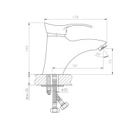 Смеситель для раковины Haiba HB1001, хром
