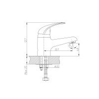 Смеситель для раковины Haiba HB1003, хром