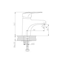 Смеситель для раковины Haiba HB1004, хром