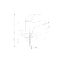 Смеситель для раковины Haiba HB1015, хром
