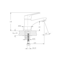 Смеситель для раковины Haiba HB1016, хром