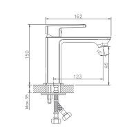 Смеситель для раковины Haiba HB10176, хром