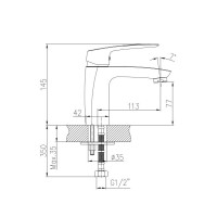 Смеситель для раковины Haiba HB10183, хром