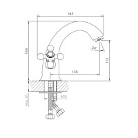 Смеситель для раковины Haiba HB1019, хром
