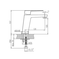 Смеситель для раковины Haiba HB10191, хром