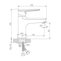 Смеситель для раковины Haiba HB10198, хром