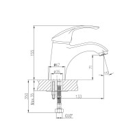 Смеситель для раковины Haiba HB1021, хром