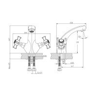 Смеситель для раковины Haiba HB1024, хром
