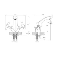 Смеситель для раковины Haiba HB1025, хром