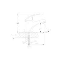 Смеситель для раковины Haiba HB1036, хром