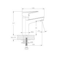 Смеситель для раковины Haiba HB10506, хром