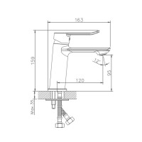 Смеситель для раковины Haiba HB10556, хром