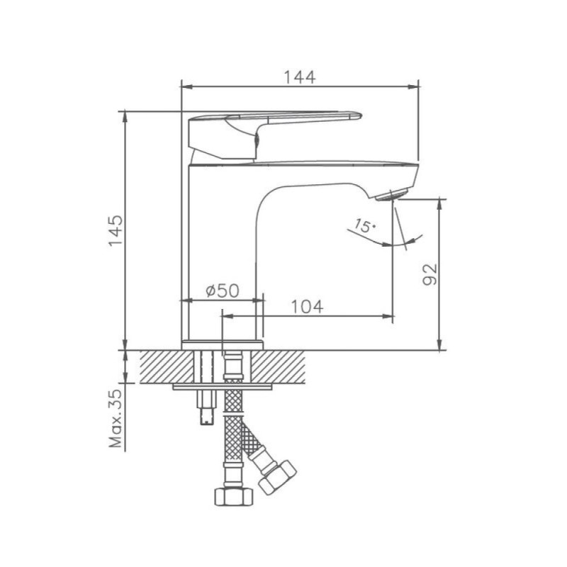 Смеситель для раковины Haiba HB10563, хром