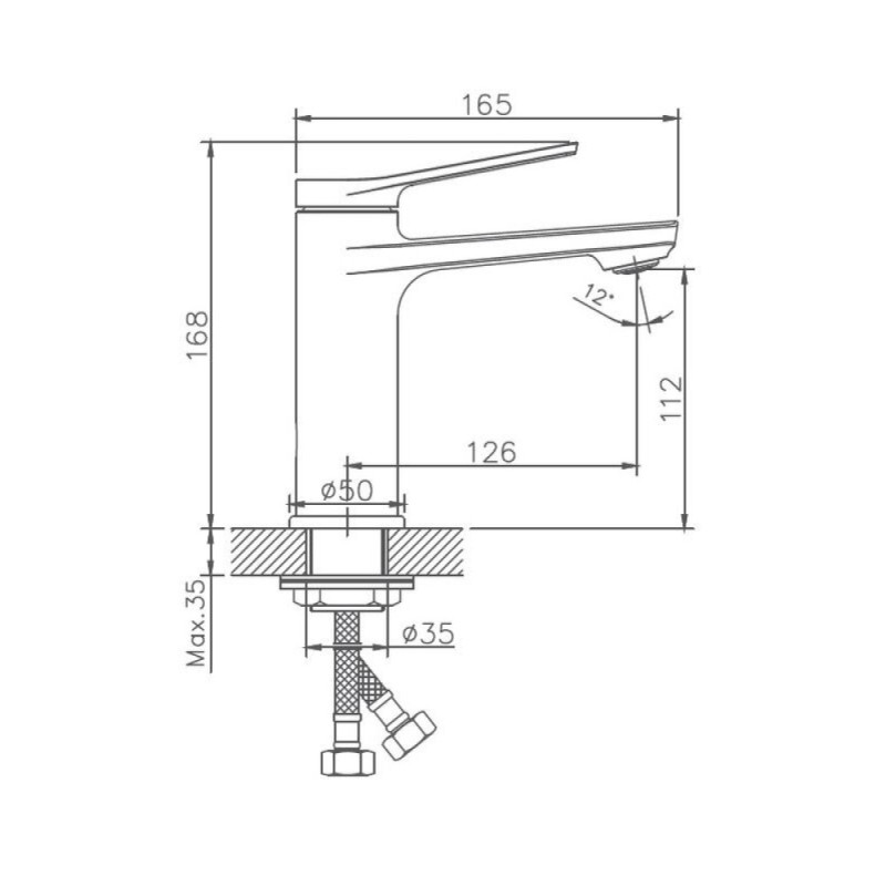 Смеситель для раковины Haiba HB10572, хром