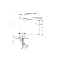 Смеситель для раковины Haiba HB10587, хром