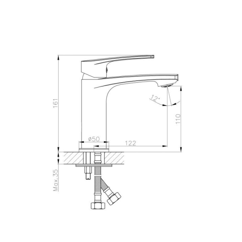 Смеситель для раковины Haiba HB10587, хром