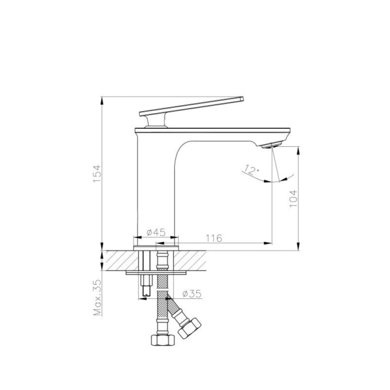 Смеситель для раковины Haiba HB10589, хром