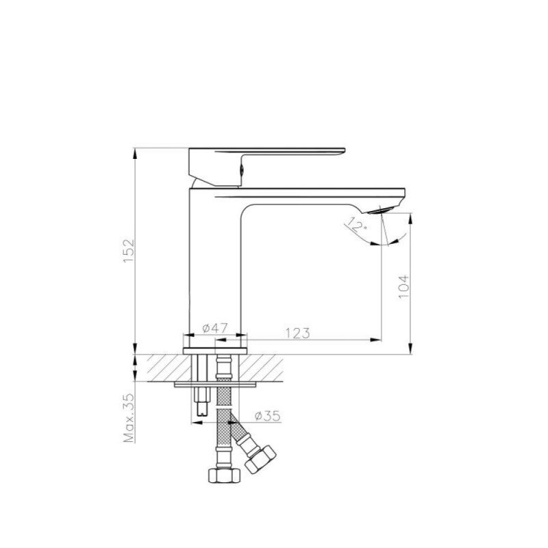 Смеситель для раковины Haiba HB10590-7, черный