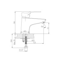 Смеситель для раковины Haiba HB1063, хром