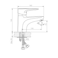 Смеситель для раковины Haiba HB1068, хром