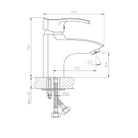 Смеситель для раковины Haiba HB1070, хром