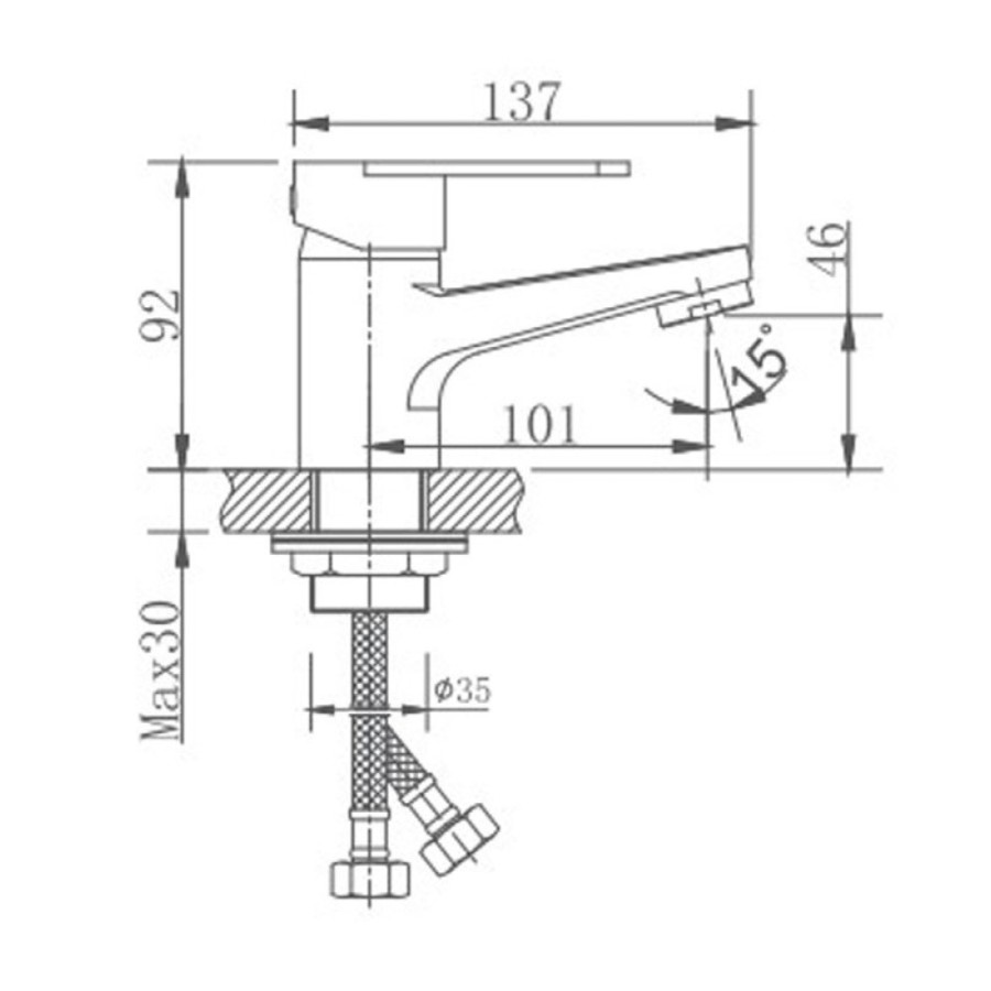 Смеситель для раковины Haiba, нержавеющая сталь, HB10801-2