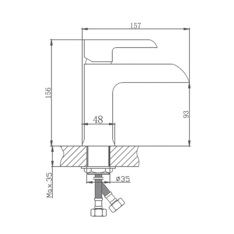 Смеситель для раковины Haiba HB10805-8, белый/хром