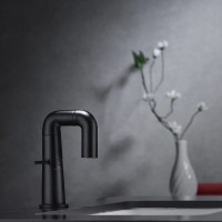 Смеситель для раковины Haiba HB10813-7, с прогрессивным картриджем, черный