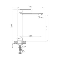 Смеситель для раковины Haiba HB11590-7, черный