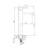 Смеситель для раковины Haiba HB11803 высокий, сталь