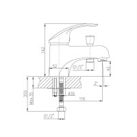 Смеситель для раковины Haiba HB1221 с гигиеническим душем, хром
