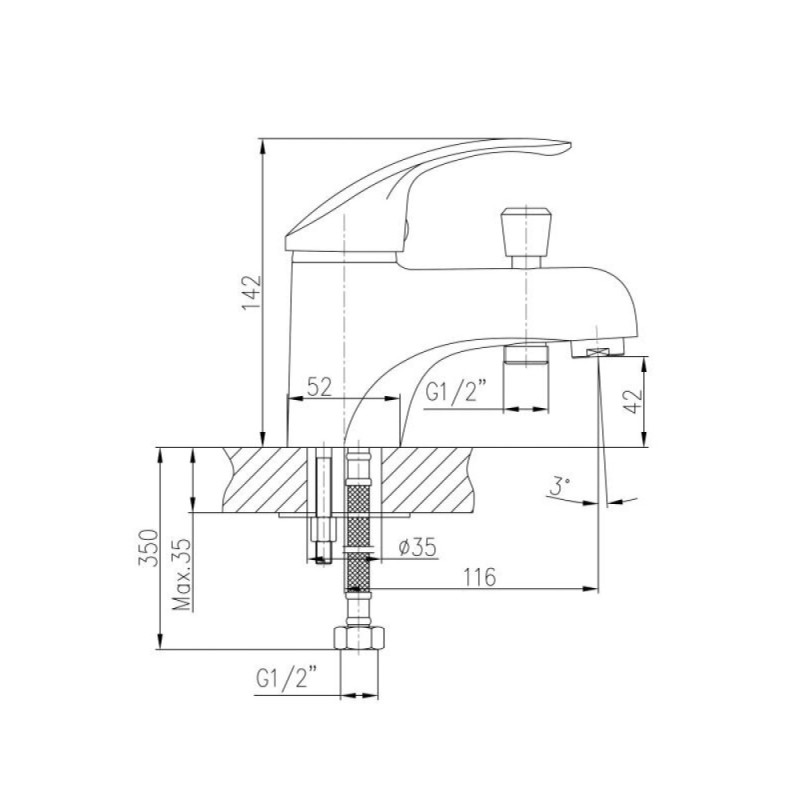 Смеситель для раковины Haiba HB1221 с гигиеническим душем, хром