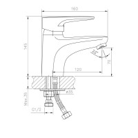 Смеситель для раковины Haiba HB1268 с гигиеническим душем, хром