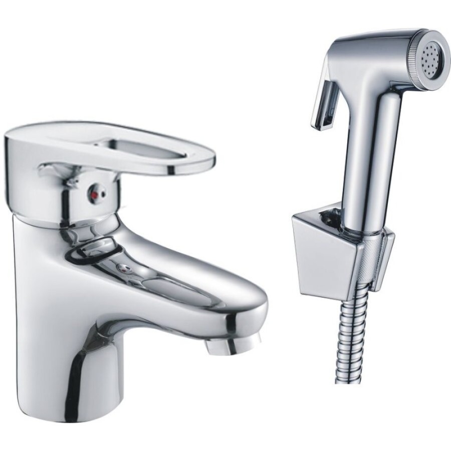 Смеситель для раковины Haiba HB1268 с гигиеническим душем, хром