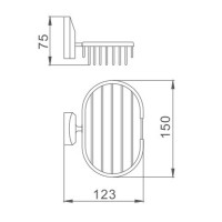 Полка с держателем Haiba, хром, HB1602-2