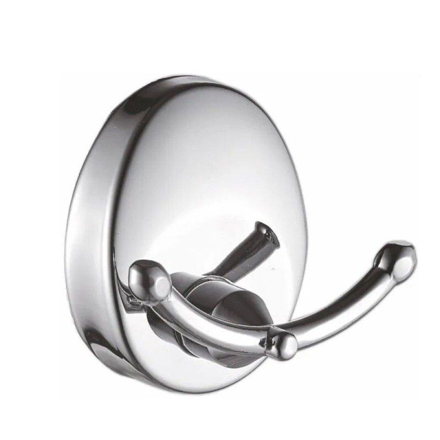 Крючок двойной Haiba, хром, HB1605-2
