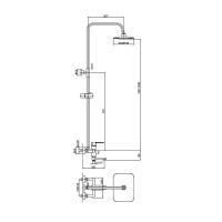 Душевая система Haiba HB2402, хром