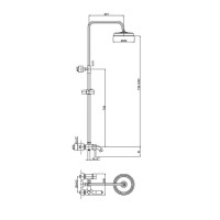 Душевая система Haiba HB2407, хром
