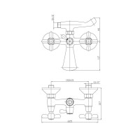 Смеситель для ванны и душа Haiba HB3125, хром