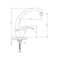 Смеситель для кухни Haiba HB4103-2, хром