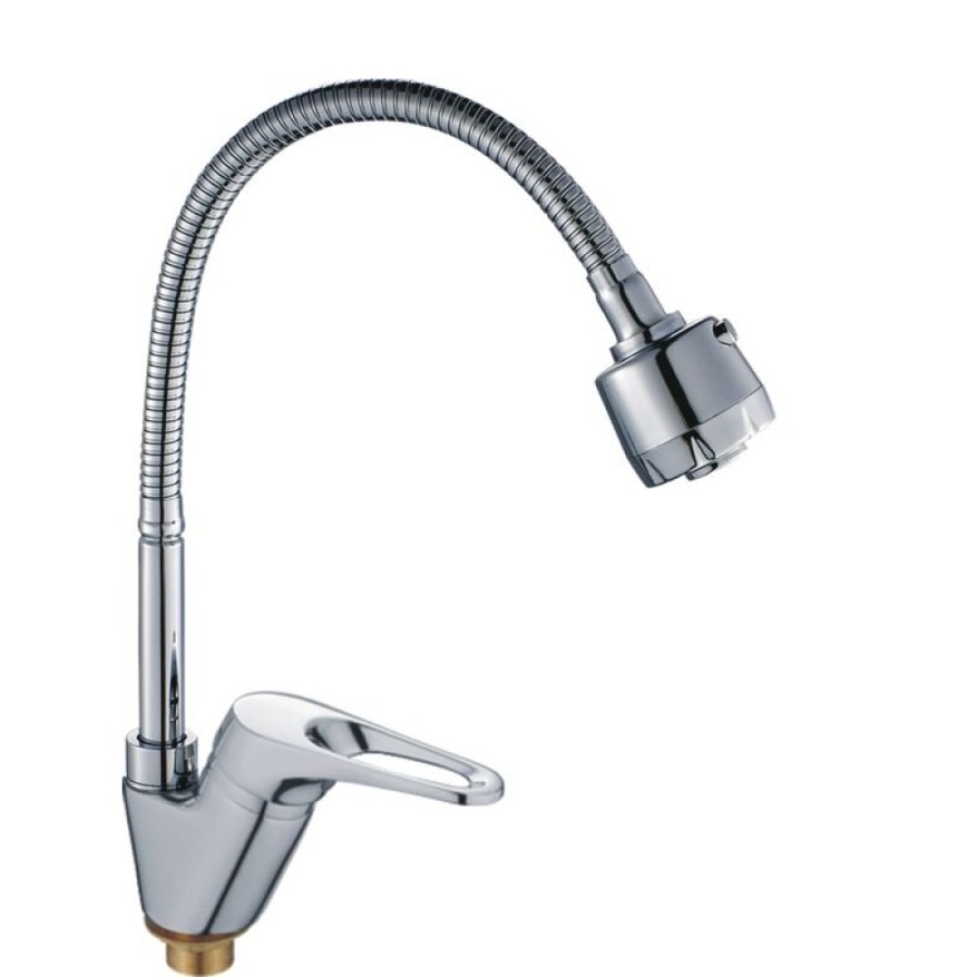 Смеситель для кухни Haiba HB4313 с гибким изливом, хром